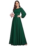 Ever-Pretty Women's Crewneck Long Lantern Sleeves