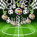30CT Soccer Hanging Swirl for Soccer Party Supplies Theme Birthday Party Decorations