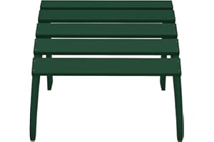 WestinTrends Outdoor Patio Adirondack Ottoman Foot Rest, All Weather Poly Lumber Foot Stool for Adirondack Chair, Widely Used for Outside Porch Pool Lawn Backyard, Dark Green