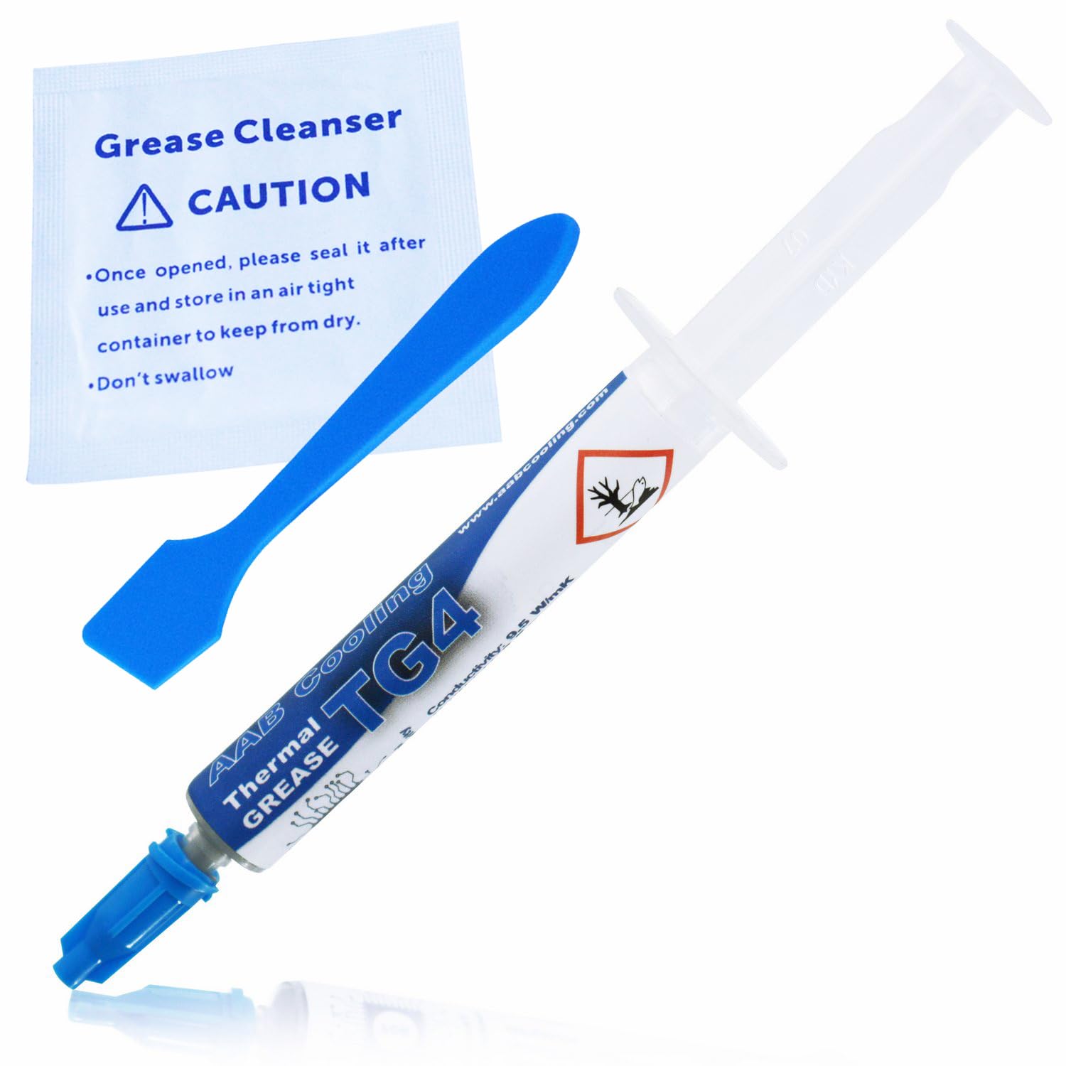 AABCOOLING Thermal Grease 4-3.5g - CPU Paste for Heat Dissipation From CPU, Silver Thermal Paste, Heatsink Paste, Thermal Paste PC, Cooling Paste 9.5 W/mK