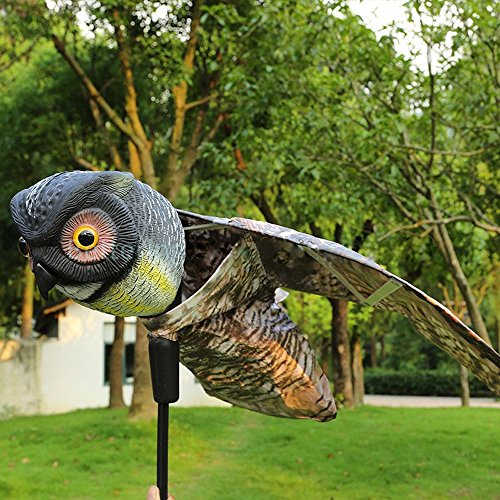 Natural Enemy Scarecrow Bird Repellent Horned Owl Decoy Pest Deterrent