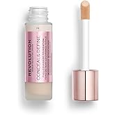 Revolution, Conceal & Define Foundation, Full Coverage, Long-Lasting Matte Finish, Vegan & Cruelty-Free, F6 Light to Medium Skin Tones, 0.8 fl oz