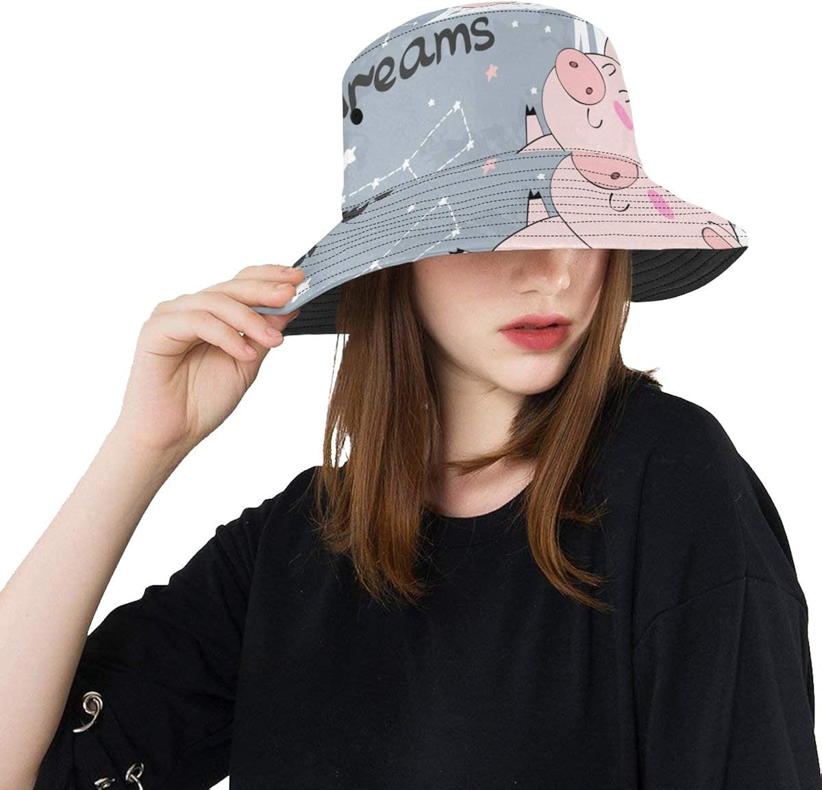 Top Hats Summer Wide Brim Bucket Hat 