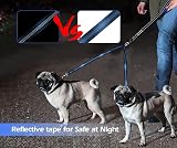 Kelivi Double Dog Lead Coupler 360° Swivel No Tangle Reflective 24in Blue view 7