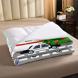 Kids Fire Trucks Car Comforter Set Queen Size
