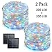 Vmanoo LED String Lights, 72 Feet 200 LED Solar Powered Copper Wire Starry Rope Xmas Lights, Indoor Outdoor Lighting for Garden Party Path Lawn Wedding Christmas, DIY Decoration, 2-Pack (Multi-Color)