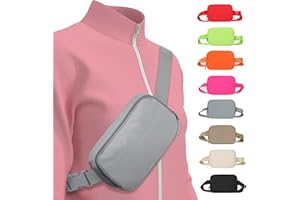 LLYWCM Fanny Packs for Women - Belt Bag for Women - Fanny Pack Crossbody Bags - Grey Fanny Pack with Adjustable Strap, Fashion Cross Body Fanny Pack for Running Workout Hiking Travel