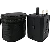 Parboo Universal World Travel Adapter,Over 150 Countries & USB Power Adapter for iPhone, Android,Black