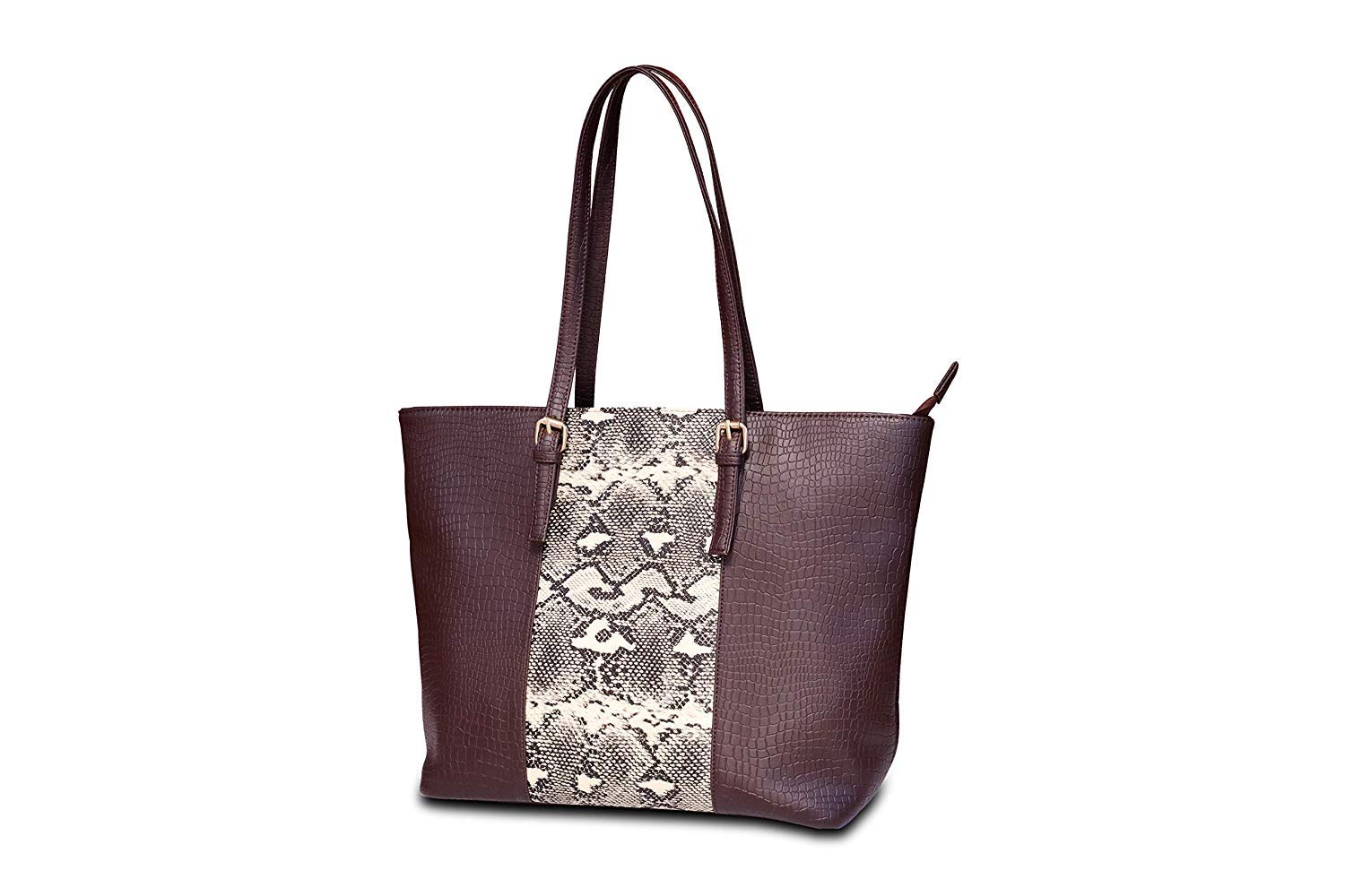 snake print tote