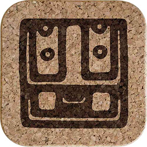 Posavasos Azeeda 4 x Cofre del Tesoro Posavasos de Corcho Cuadrados de 10cm CR00157380