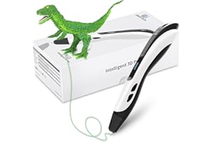 TEQStone 3D Pen for Kids with 3 Colors PLA Filament Refills and Display& 8 Gears of Speed & Smart Sleep Mode 3D Printing Pen 