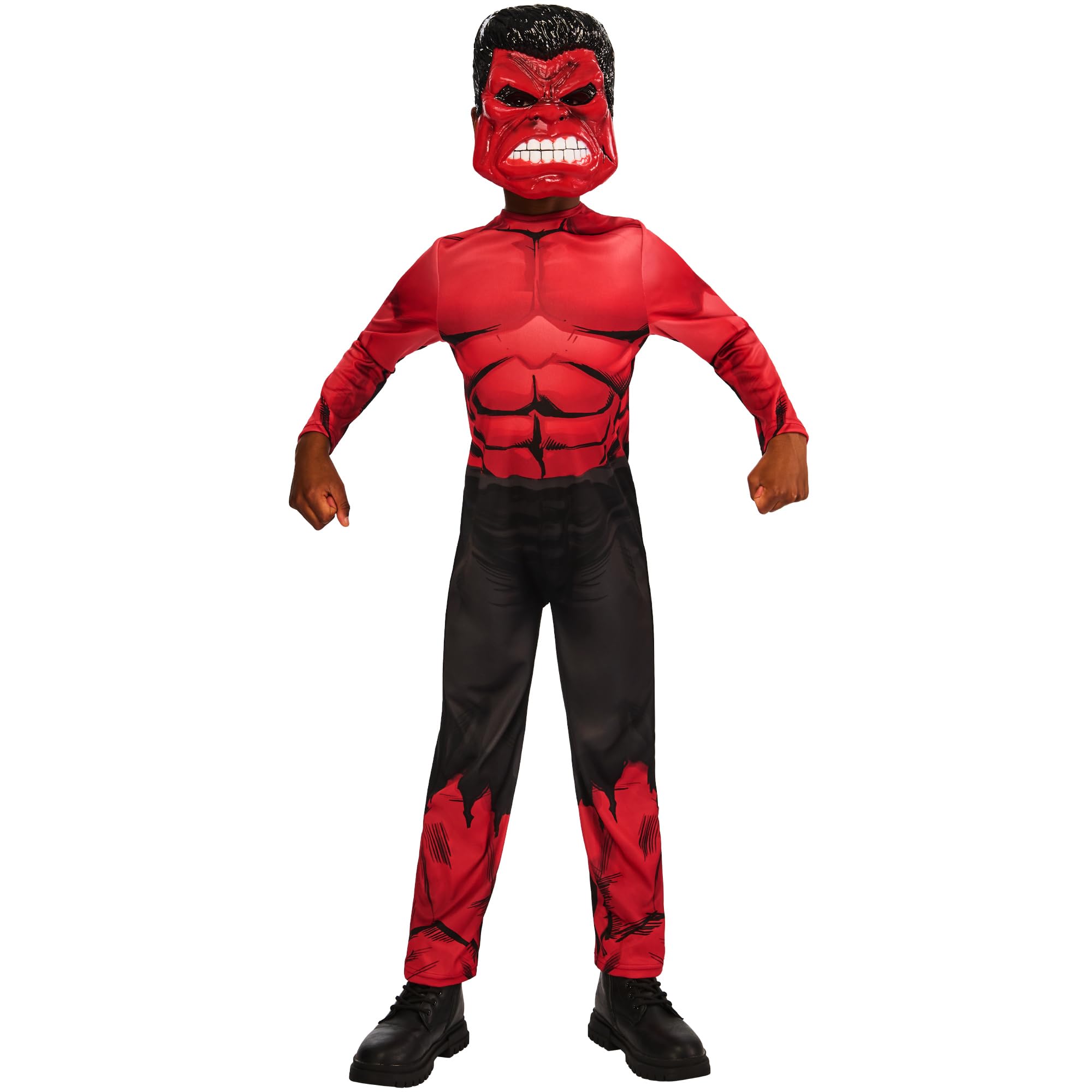 Rubies Official Marvel Red Hulk Classic Child Costume, Kids Superhero Fancy Dress, Size 3-4 Years Halloween