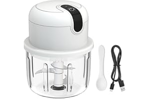 RHAFAYRE Mini Garlic Chopper, Cordless Electric Food Chopper Processor with Glass Cup,for Small Vegetable Onion Tomato Pepper