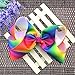 2PCS Large Hair Bows for Girls, iBiubiu 8inch Rainbow Cheer Bow Clip Boutique