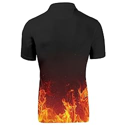 HUGS IDEA Fire Short Sleeve Shirts for Men