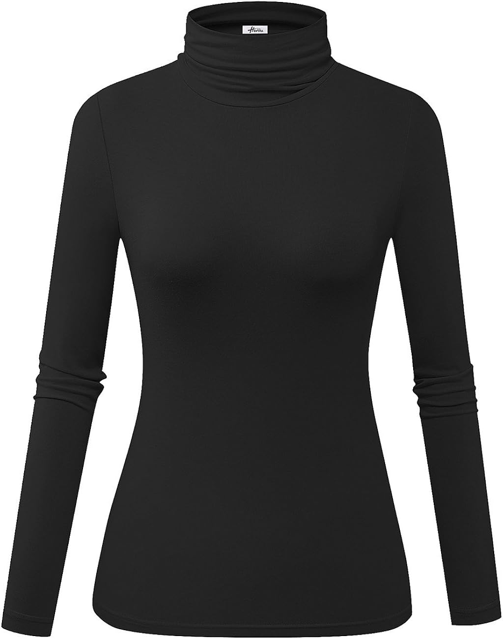 Herou Women's Long Sleeve Lightweight Soft Pullover Turtleneck Tops at  Women’s Clothing store