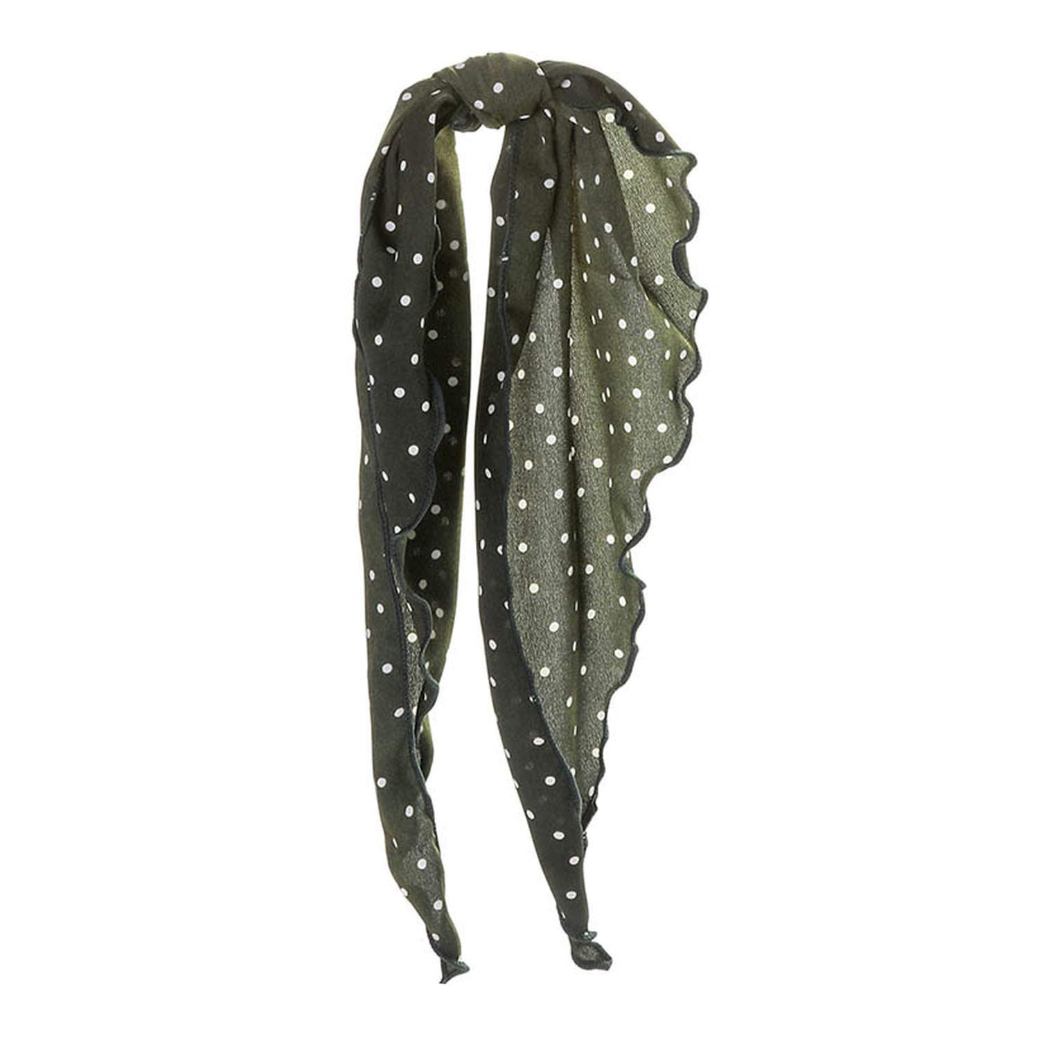 Women Floral Print Hair Scarf Elastic Hairband Bow HairHair Ties Accessories,4