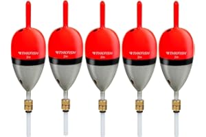 THKFISH Fishing Bobber Slip Bobber Fishing Floats for Crappie Balsa Bobbers for Panfish,Walleye,Salmon Floatage 1/8oz(3.5g) 1