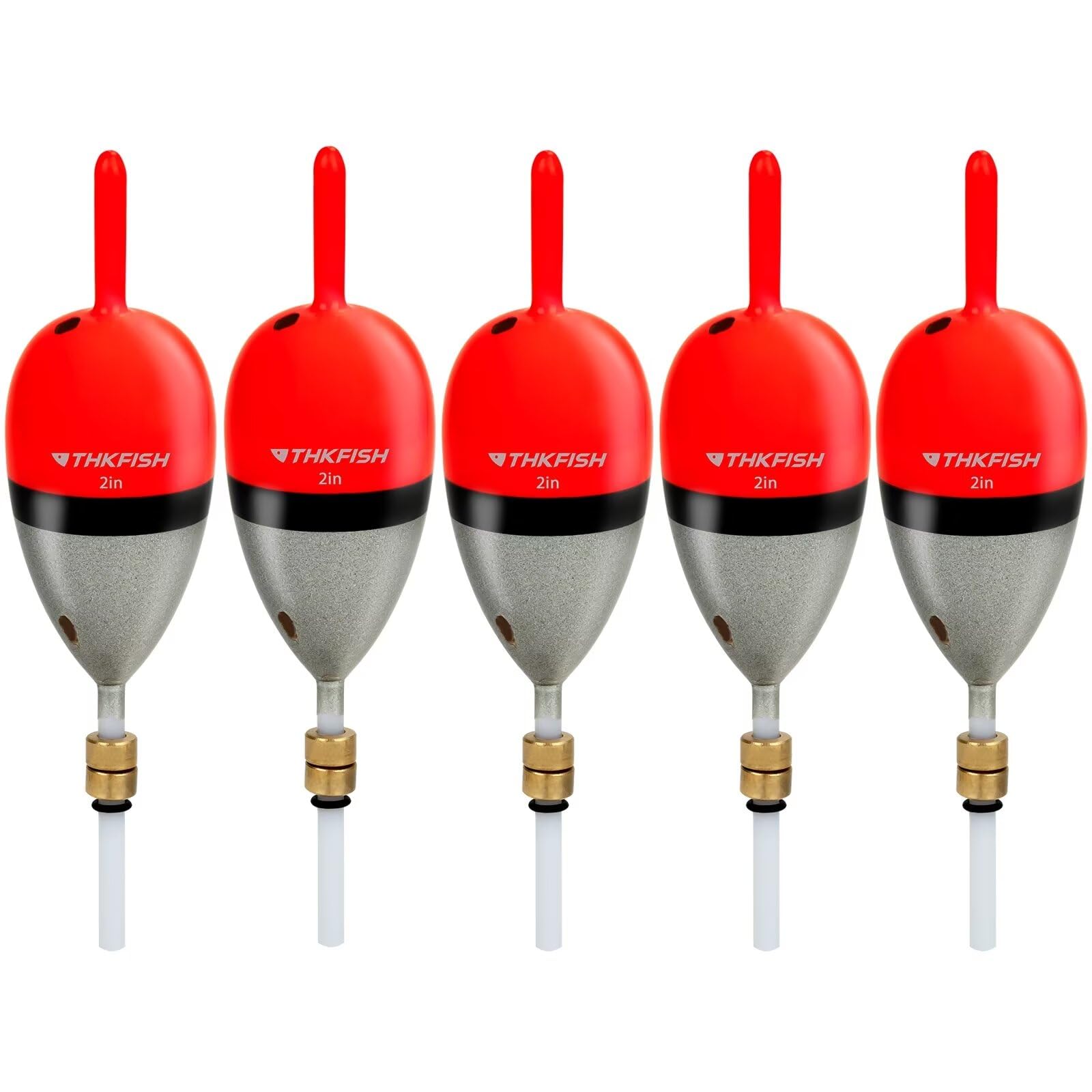 THKFISH Fishing Floats Bobbera Slip Bobber for Crappie Balsa Bobbers for Panfish,Walleye,Salmon Floatage 1/4oz(7g