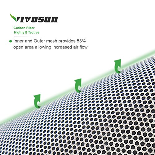 VIVOSUN-6-Inch-Air-Carbon-Filter-Odor-Control-with-Australia-Virgin-Charcoal-for-Inline-Fan-Pre-filter-Included-400CFM