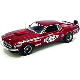 1969 BOSS 429 Gasser Dark Red Metallic Mr. Gasket Co. Drag Outlaws Series Ltd Ed to 870 Pieces Worldwide 1/18 Diecast Model Car by Acme A1801854