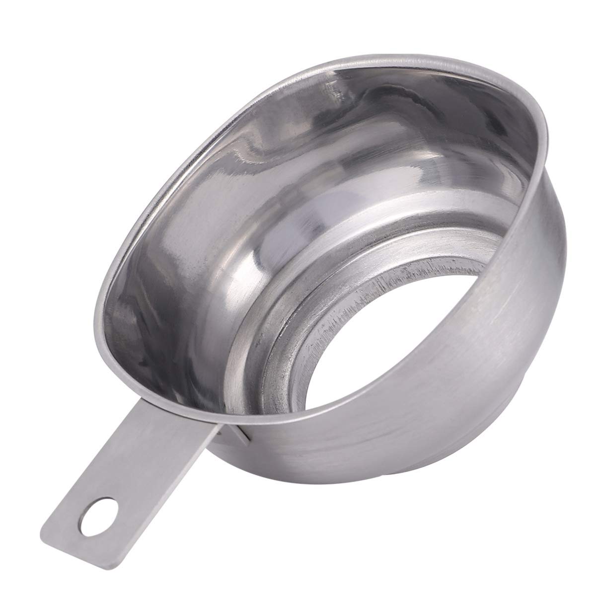 Cabilock Preserving Funnel Stainless Steel Wide Neck Kitchen Funnel with Handle for Wide Neck Preserving Jar Spice Jars (Silver)