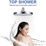 Yosoo 8-inch RGB LED Shower Head Stainless Steel Temperature Sensor Waterfall view 3