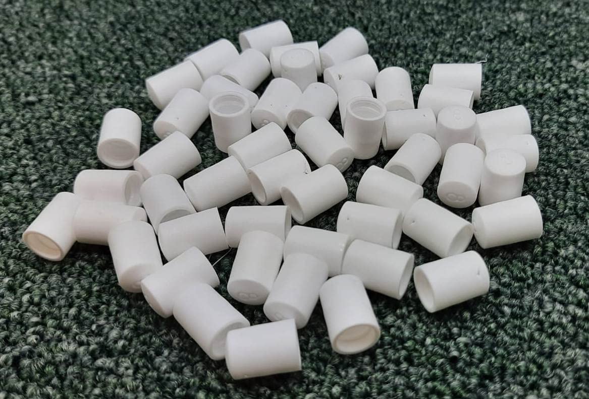 TERF® High Quality White PVC Screws Thread Stud End Protective Cap Cover M8 (8mm) X 13mm Screw Thread Stud Pipe Bolt End Protector PVC Safety Cap Cover - Pack of 10