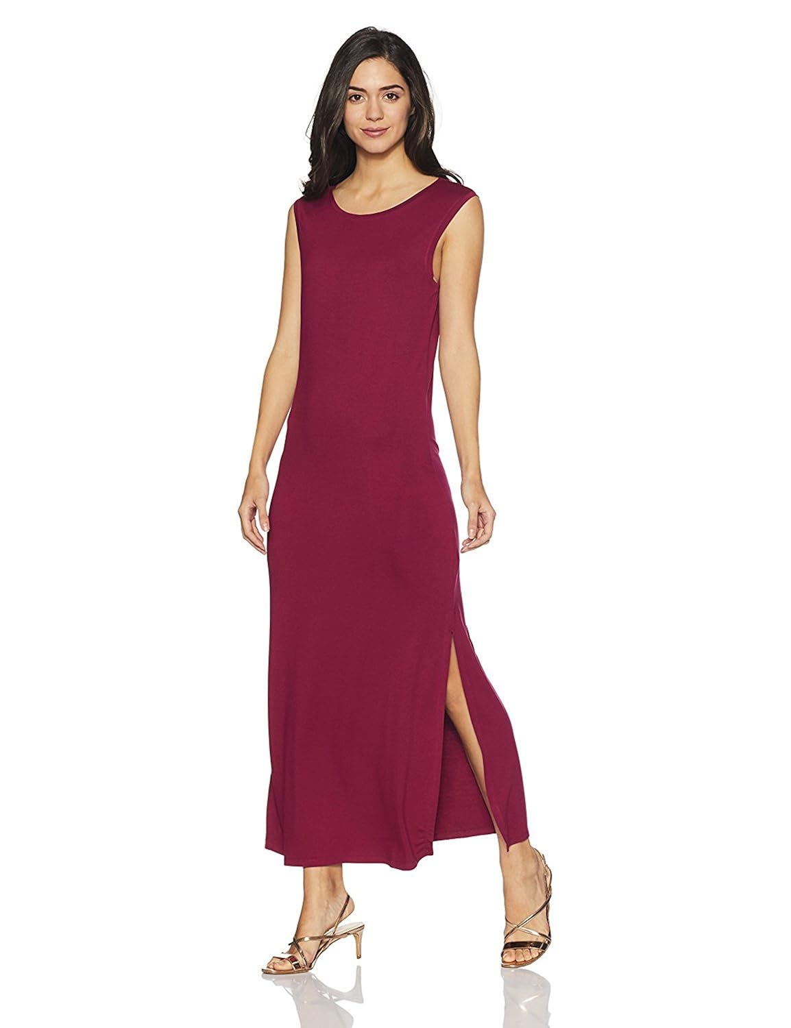 crazy prints cotton sleevless maxi dress for women