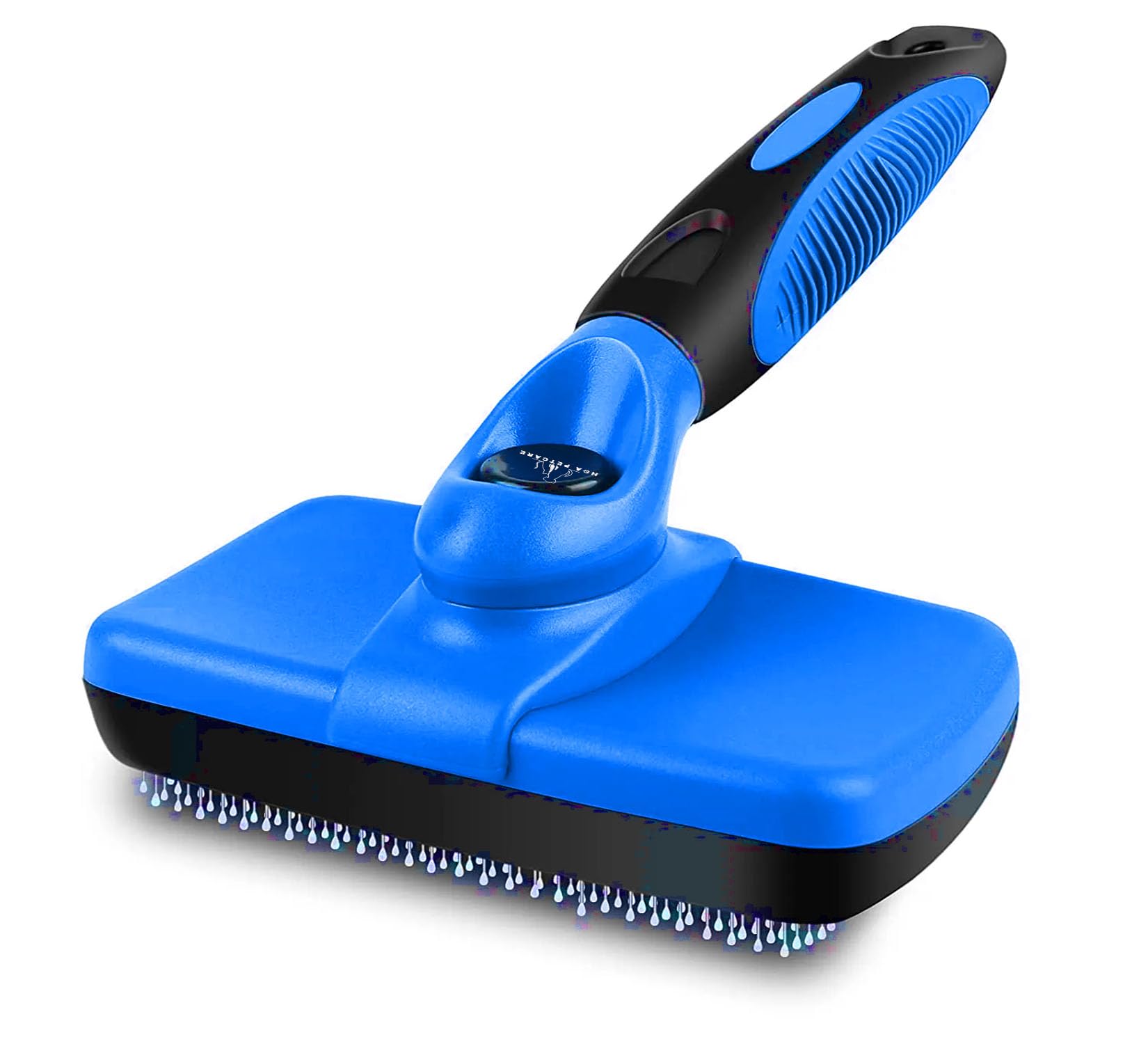 H&A PETCARE® Self-Cleaning Slicker Dog Brush And Cat Brush - Perfect for Short Haired Cats, Long Haired Cats, and Dogs of All Breeds!" (Blue)