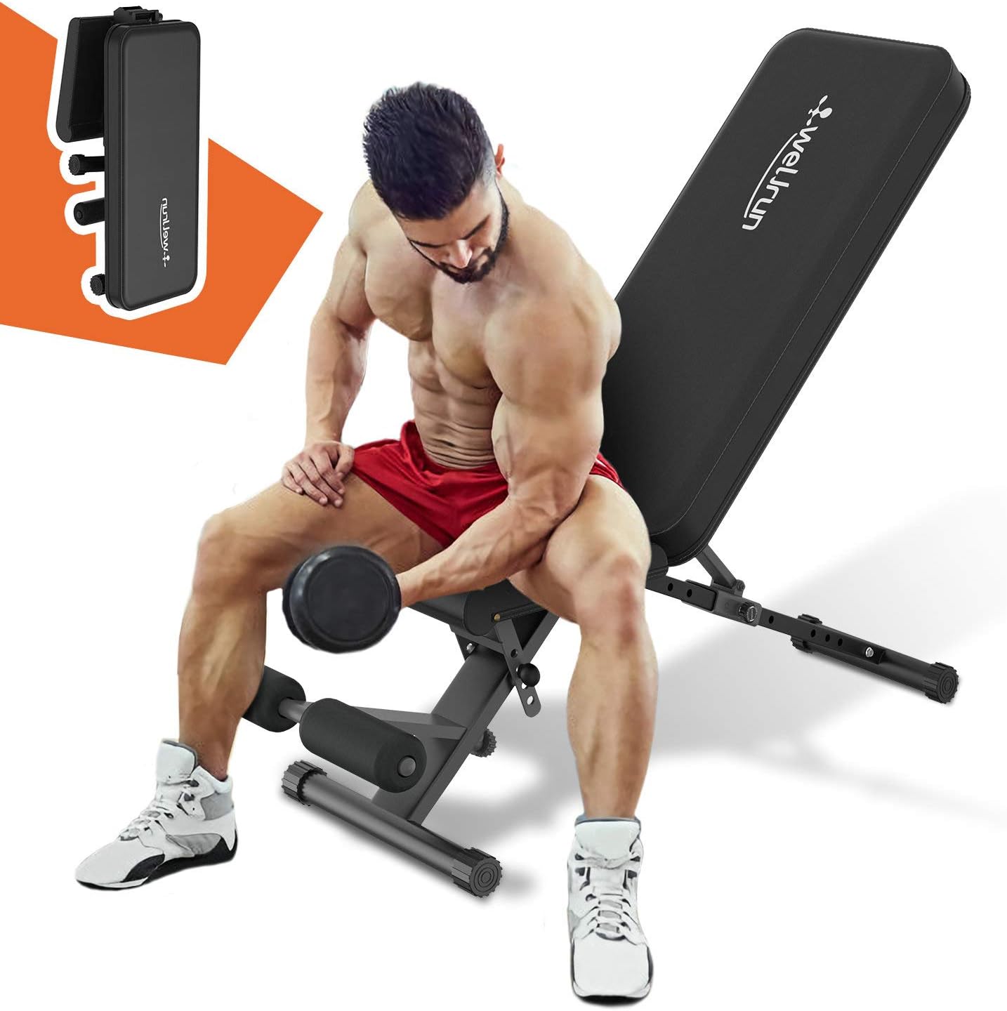 Weight Bench Adjustable Workout Bench Press Strength