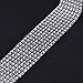 Derker 8 Row Acrylic Bling Rhinestone Diamond Crystal Mesh Wrap Roll Cake Ribbon Banding, Wedding and Party Decoration, 1.5