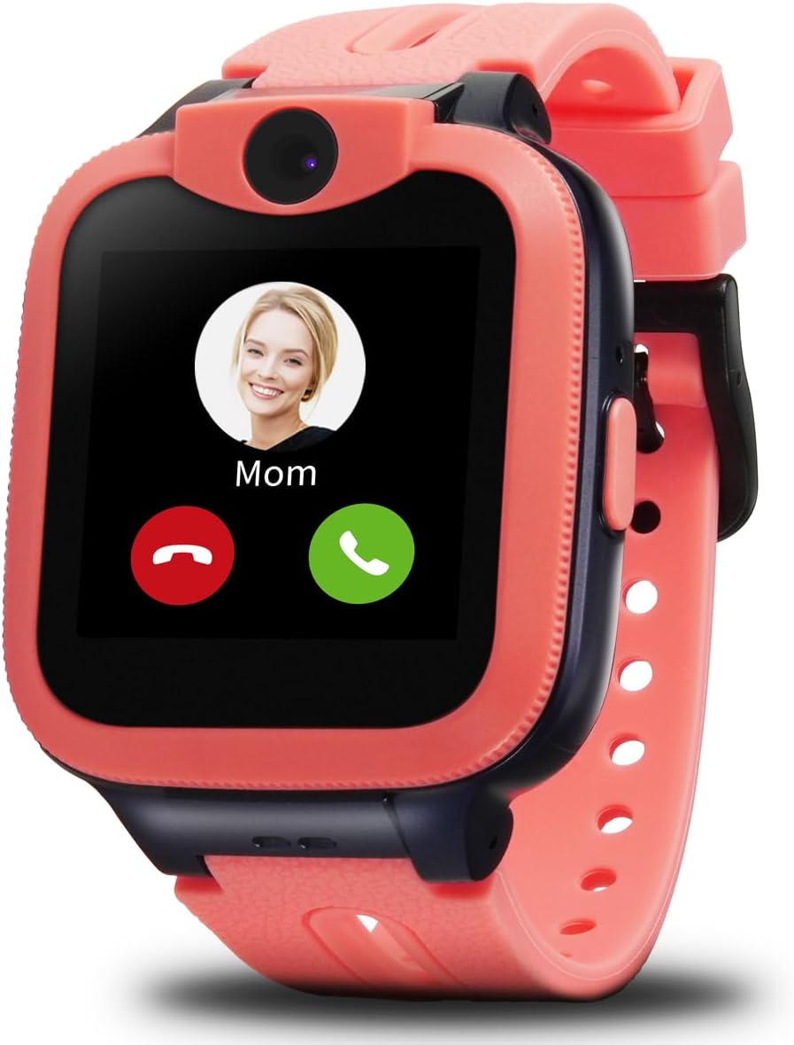 Easyfone KW2 Smart Watch Phone for Kids with Safe Calling, GPS & Activity Track and Parent App, 4G Kids Smartwatch with Phone Calls, SOS Button and School Mode, Childrens' Phone Alternative (Pink)