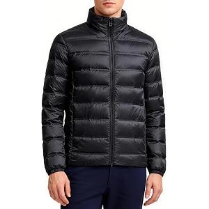 GBOY STUDIO Men's Lightweight Packable Puffer Jacket, Waterproof Windproof Winter Coat with Zipper Pockets