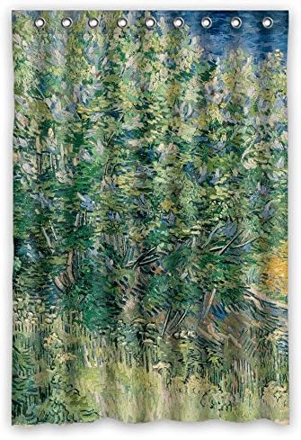 Cosbudy Polyester Shower Drape Of Art Painting Gogh Vincent Van - Lilac Bush For Kids Teens Girls Artwork Mother. Rust Proof Width X Height / 48 X 72 Inches / W H 120 By 180 Cm(fabric)