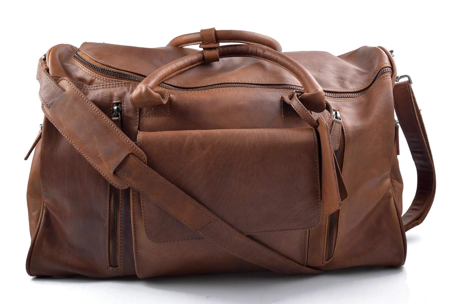 Travel bag leather travel duffle bag XXL big leather carry on hand held