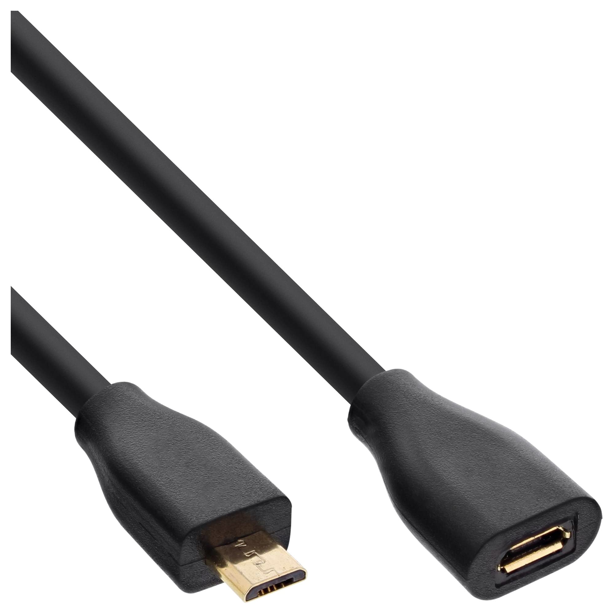InLine Micro USB Extension Cable - USB 2.0 Micro-B Male to Female black black 5