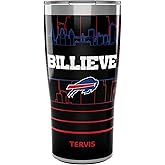 Tervis Traveler NFL Buffalo Bills - Billieve Slogan Triple Insulated Tumbler Travel Cup Keeps Drinks Cold & Hot, 20oz, Stainless Steel