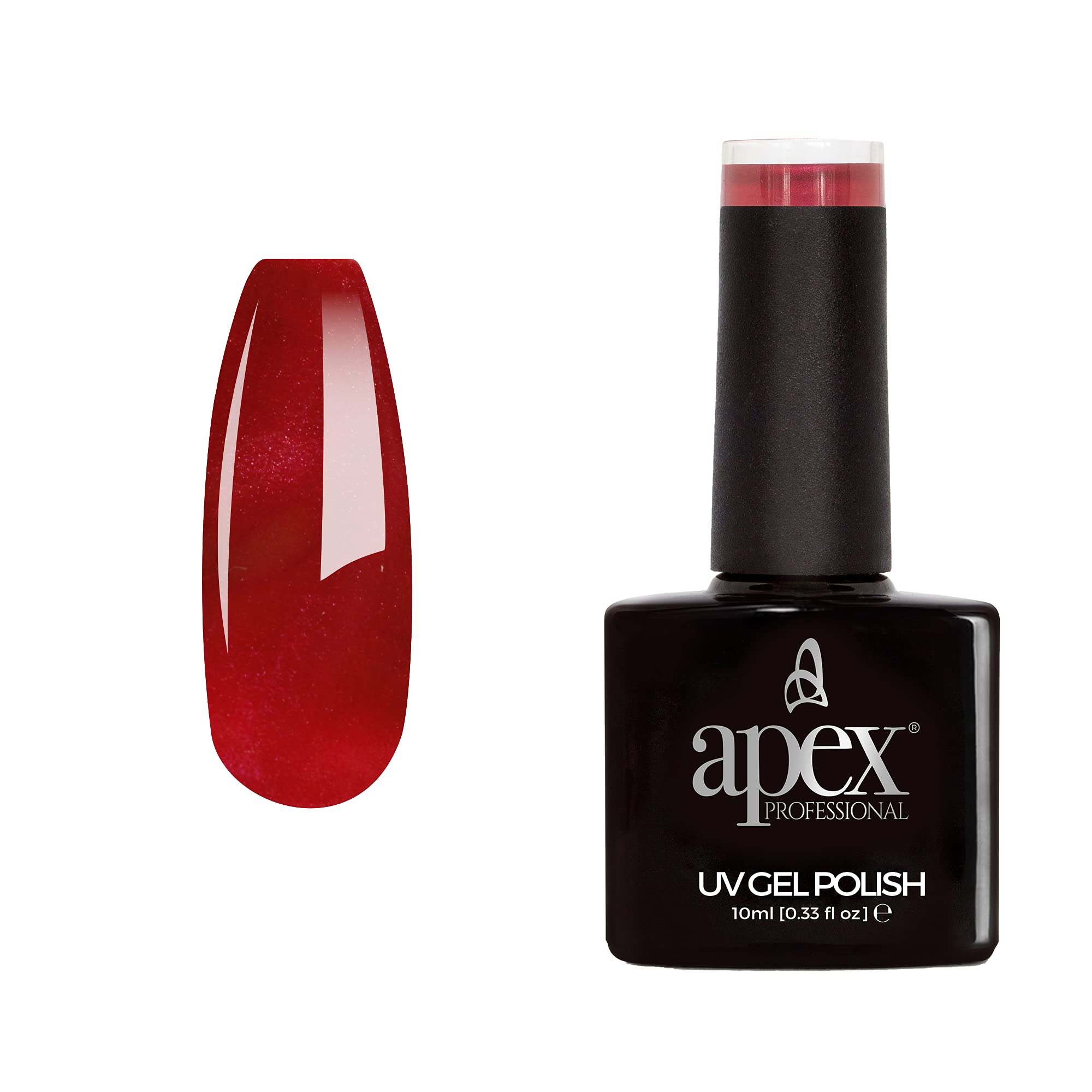 Apex® Professional Cats Eye Gel Nail Polish, Red Cats Eye [CE-04], Essentials Range, UV CFL/LED Soak-Off Gel Polish, 10ml