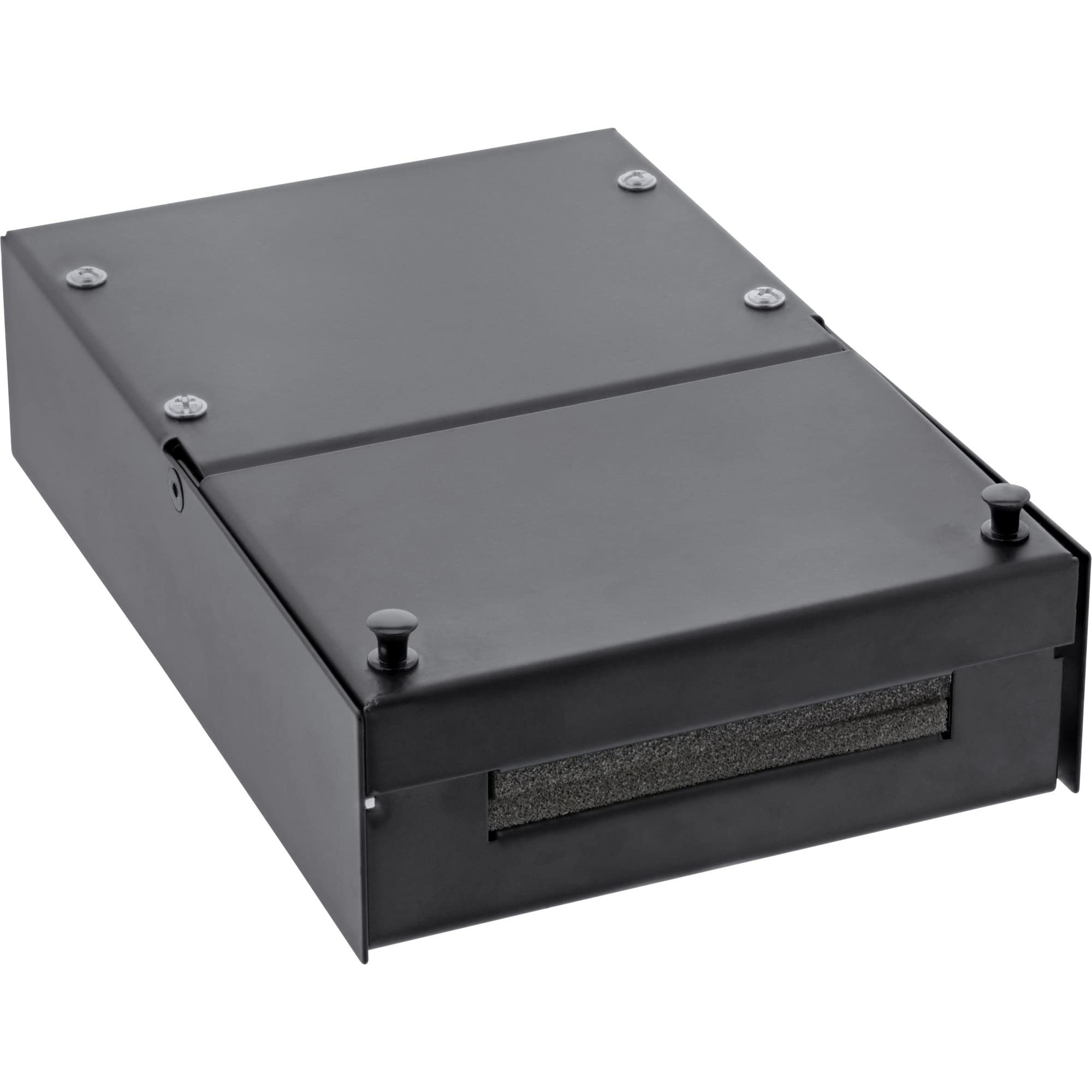 InLine 76202X Surface-Mounted Connection Box for 4x Keystone RJ45 Female Metal Black