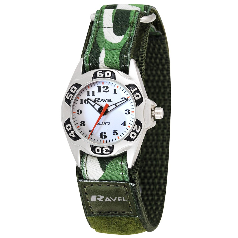 Ravel Children's Camouflage Army Watch with Easy Fasten Action Strap