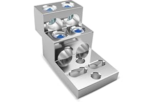 AUGREX Mechanical Stacked Lug 600T-4 CU9AL, 500 Kcmil-4 600 MCM-2, Wire Range 13/32"