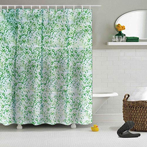 Active Elements Printed Shower Curtain Full Size (60 x 72) with Rust Proof Eyelet's 100% Water Proof. Fulll Size