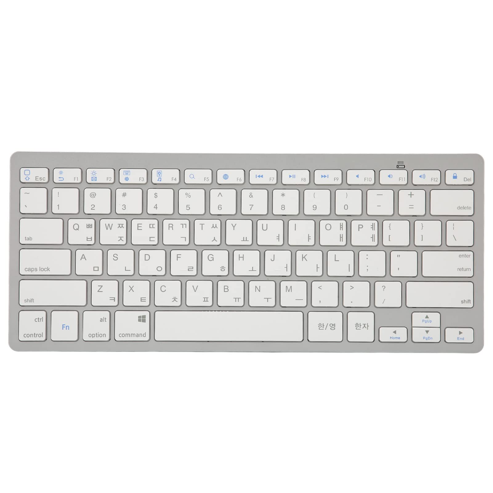 Mini 78-Keys Ultra Thin Multilingual Wireless Keyboard - Portable Universal Silent PC Device for Android/OS X/iOS/, Mac (Korean)