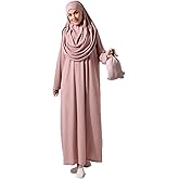 ihvan online Muslim Dresses for Women, Prayer Dress, Hijab Abaya, One-Piece Islamic Prayer Dress Gift for Eid Ramadan
