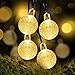 LOENDE Christmas Lights Globe String Lights Waterproof Outdoor String Lights Warm White 8 Mode Solar Powered String Lights for Christmas Wedding Camping Lawn Garden Bedroom Party Patio Decor