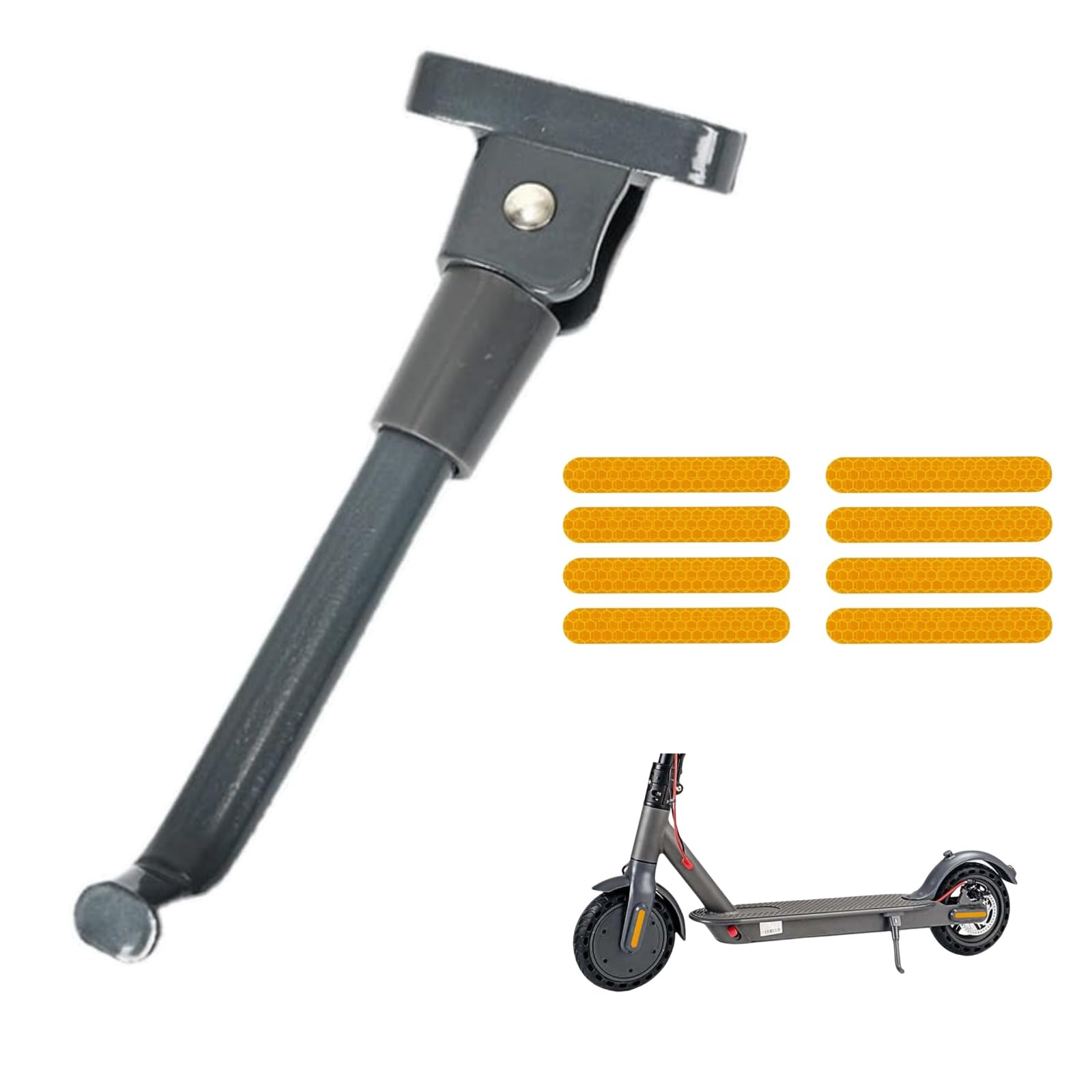 Scooter Kickstand, Scooter Stand, Electric Scooter Stand, Side Stand Scooter, Replacement Parts Compatible with Xiaomi 1S / M365 / M35 / Pro 2 Scooter, with E Scooter Sticker