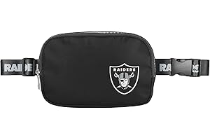 FOCO NFL Large Black Team Wordmark Crossbody Belt Bag Tote Bag Purse