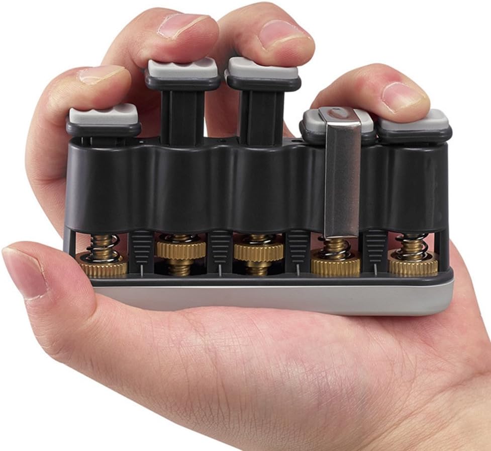 Zepthus® Portable Finger Hand Exerciser Grip Strengthener Trainer Great Exercisers For Hand Finger Wrist Strength Training Exercises For Guitar Piano Physical Therapy (Black)