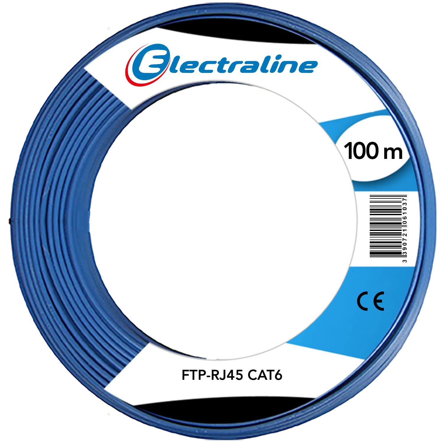 Electraline 106103 Ethernet Network Cable Crown FTP-RJ45 CAT6 100 m Blue